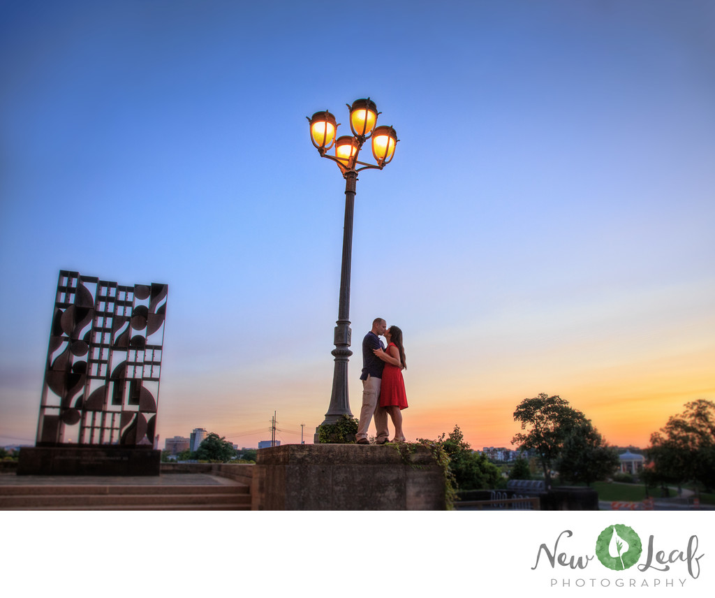 Engagement Session at Boathouse Row 