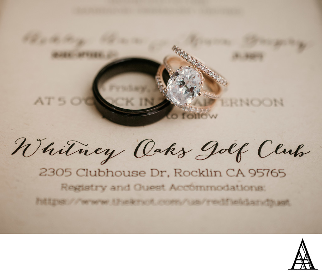 Wedding Rings and Invitation Photography Rocklin