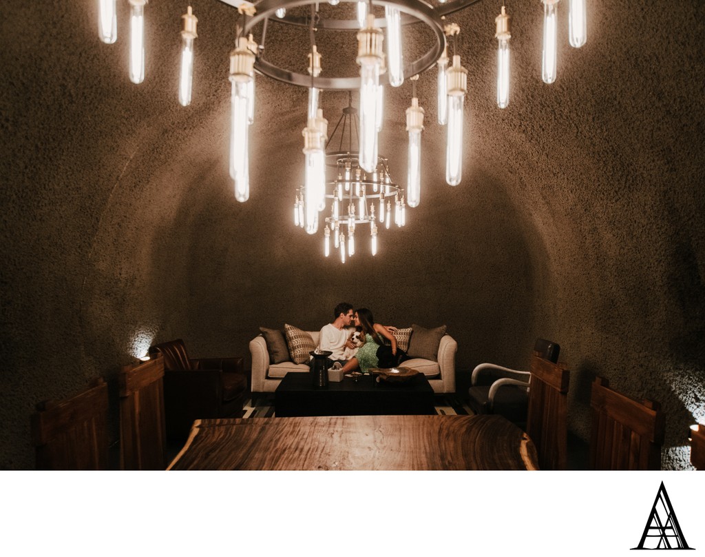 Private Wine Cave Engagement Photographer Napa Valley 