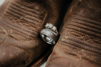 Sacramento Country Wedding Photographer Boots Rings