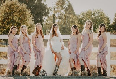 Country Wedding Photography Sacramento Bridesmaid Boots