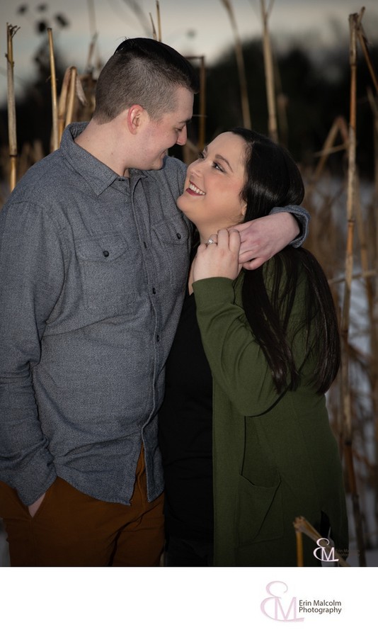 Mabee Farm Winter engagement session, CP photographer