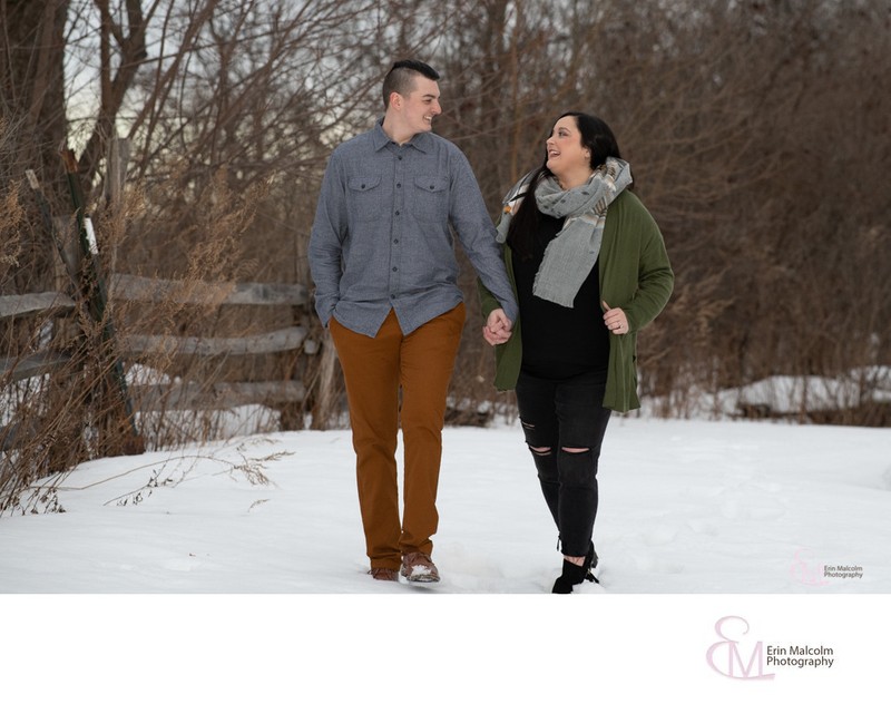 Mabee Farm Winter engagement session, CP photog