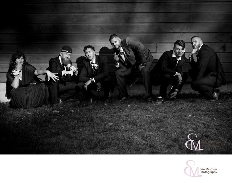 Groom with tribe, Erin Malcolm Photography