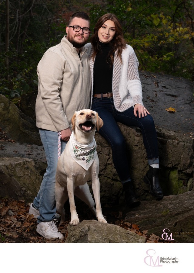 Engagement session with dog, Erin Malcolm Photography