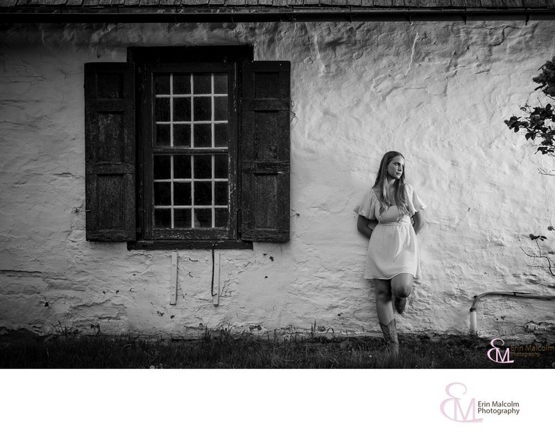 B/W portrait, Mabee Farm, Erin Malcolm Photography