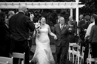 Bride and Groom Recessional, Settles Hill, Altamont NY