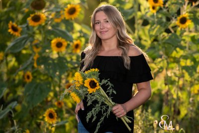 Sunflower field, Senior portraits, Mabee Farm