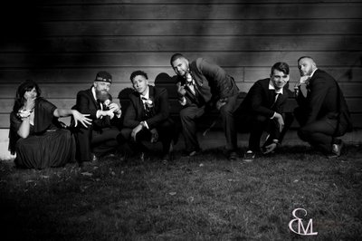 Groom with tribe, Erin Malcolm Photography