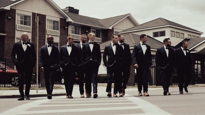 Editorial groom-groomsmen shot, Erin Malcolm Photography