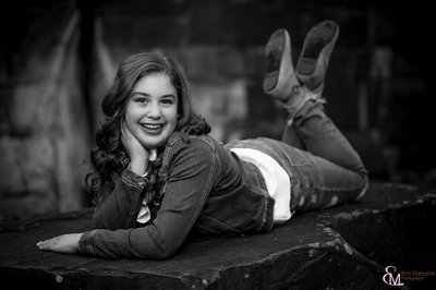 Casual B/W pose, Erin Malcolm Photography