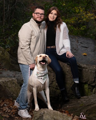 Engagement session with dog, Erin Malcolm Photography