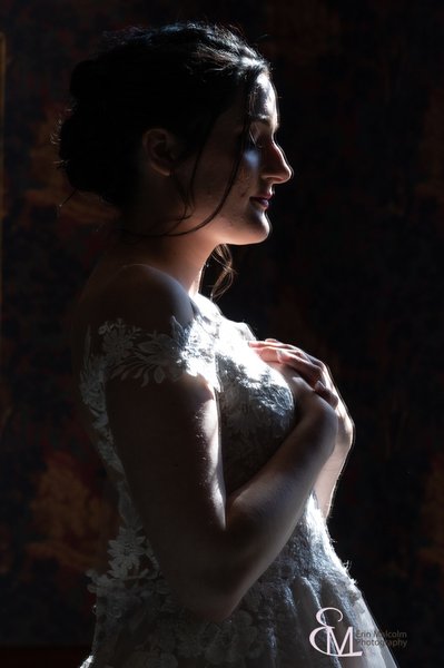 Intimate moment, bridal portrait, Erin Malcolm Photography