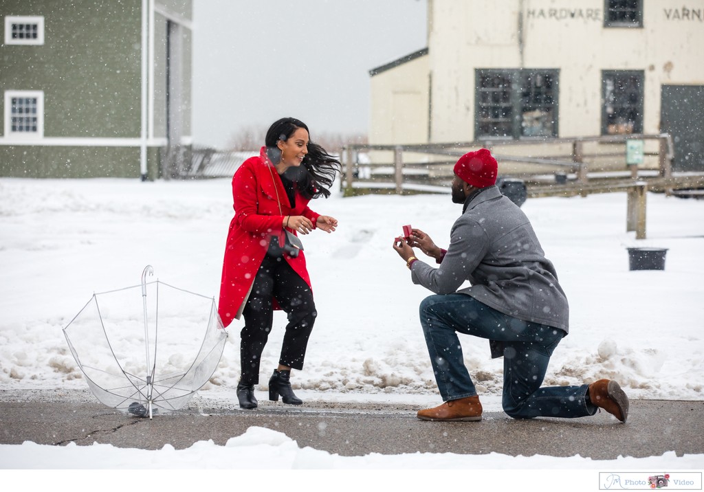 Long Island Proposal in the Snow