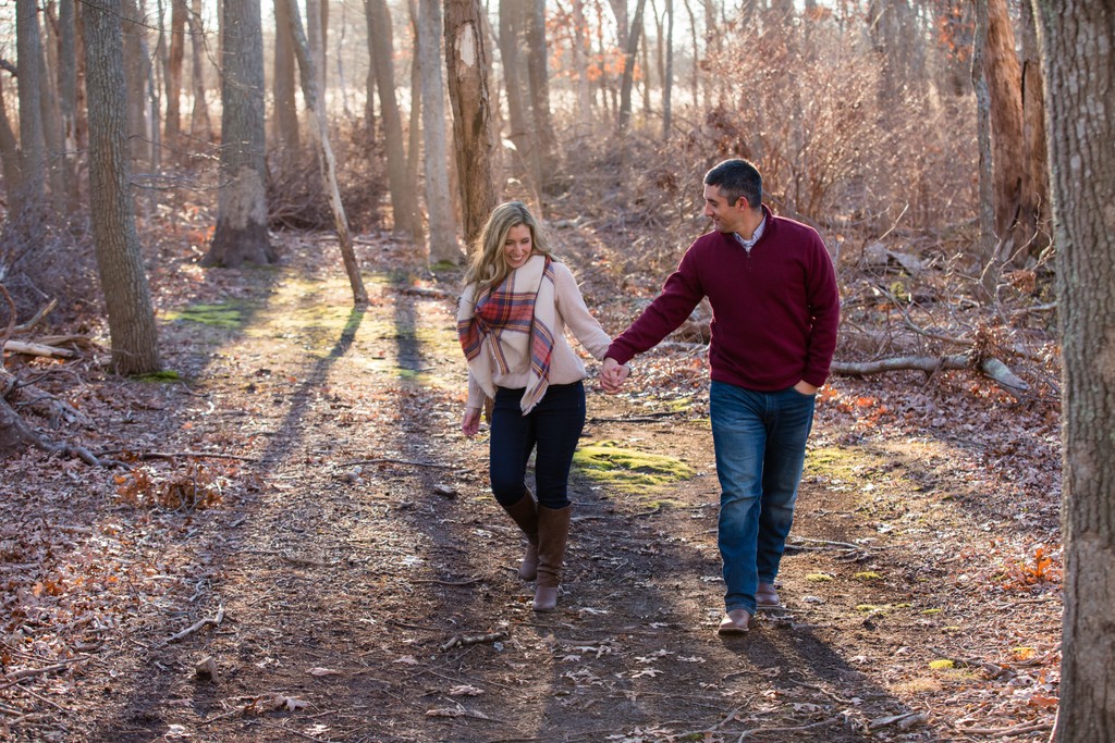 Long Island fall engagement session