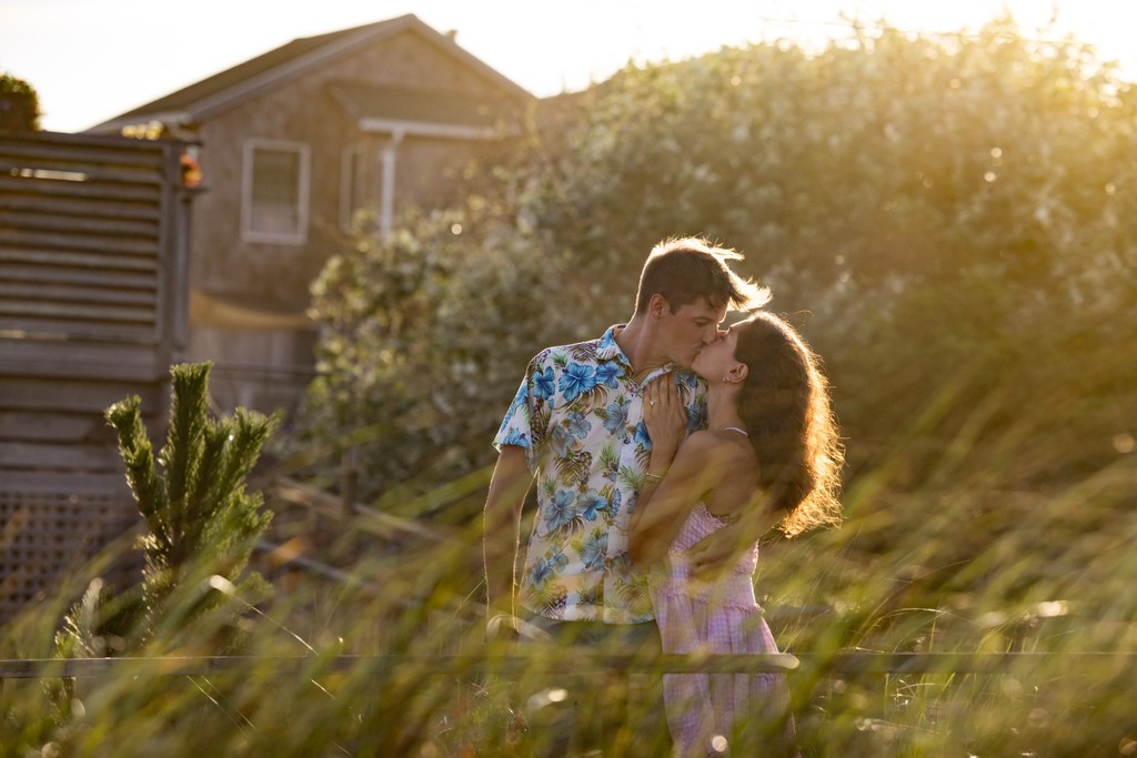 Golden hour proposal photography