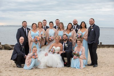 Lands End Sayville NY bridal party wedding photography