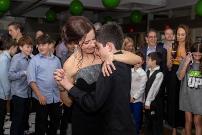 Mother and son first dance