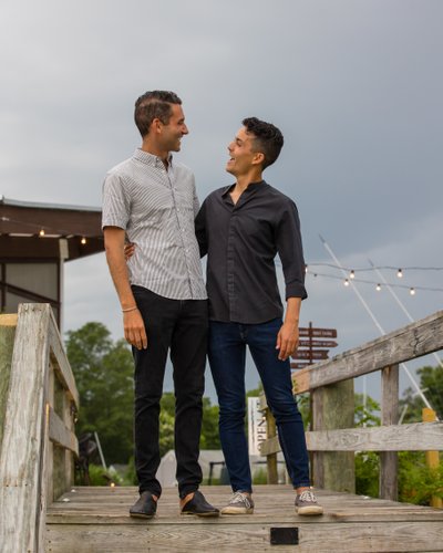 Cowfish Hampton Bays gay engagement photography