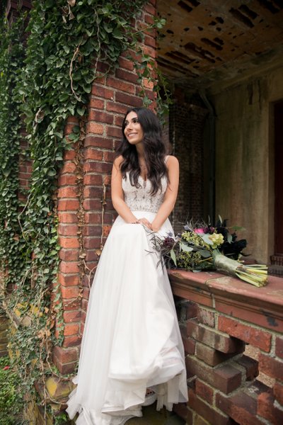 Bride Portrait at Chateau at Coindre Hall 