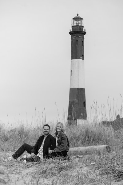 Long Island lighthouse engagement session