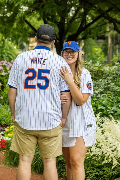 New York Mets themed engagement session