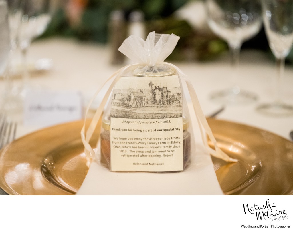 Syrup and jam guest favors Hotel STL Wedding