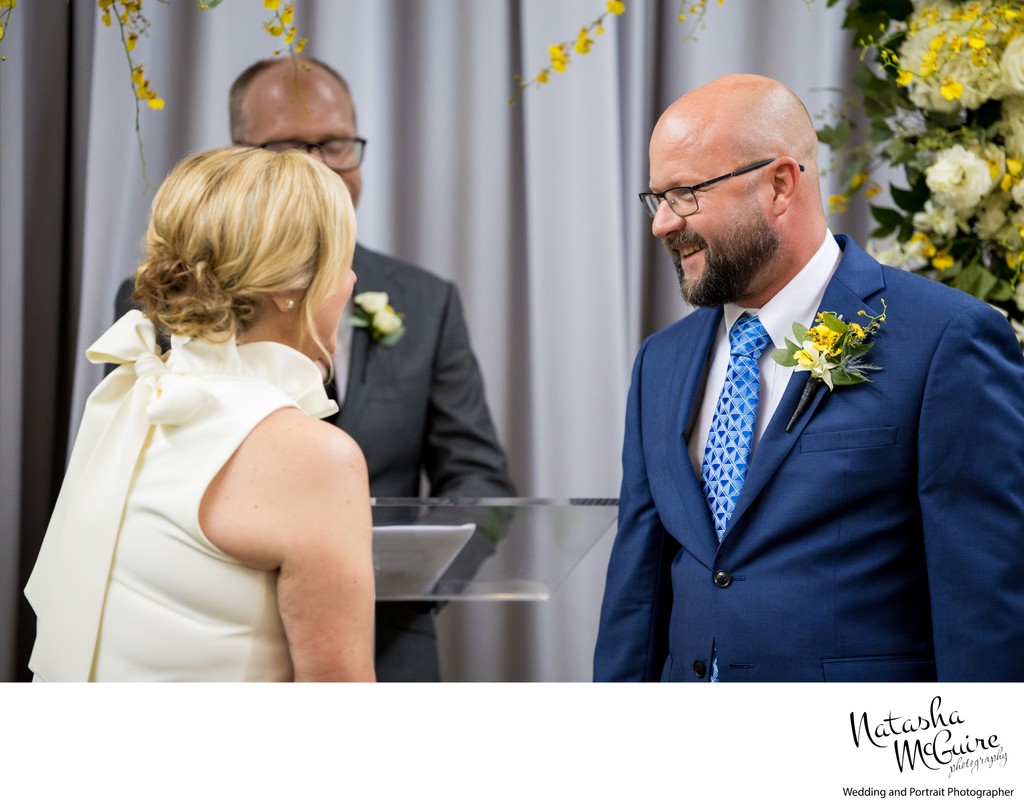 Candid wedding ceremony at Olive and Oak St Louis, MO