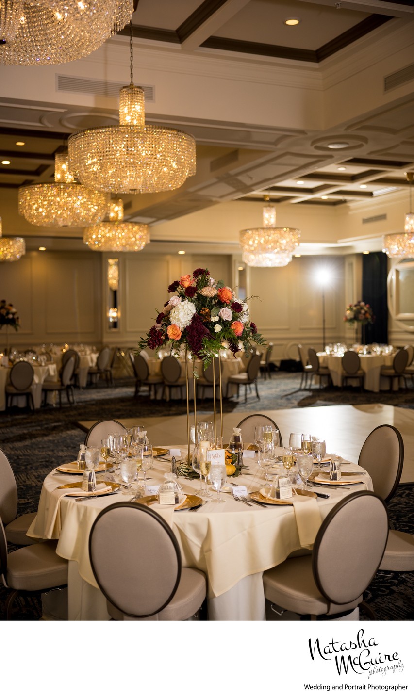 Hotel Saint Louis ballroom wedding reception decor