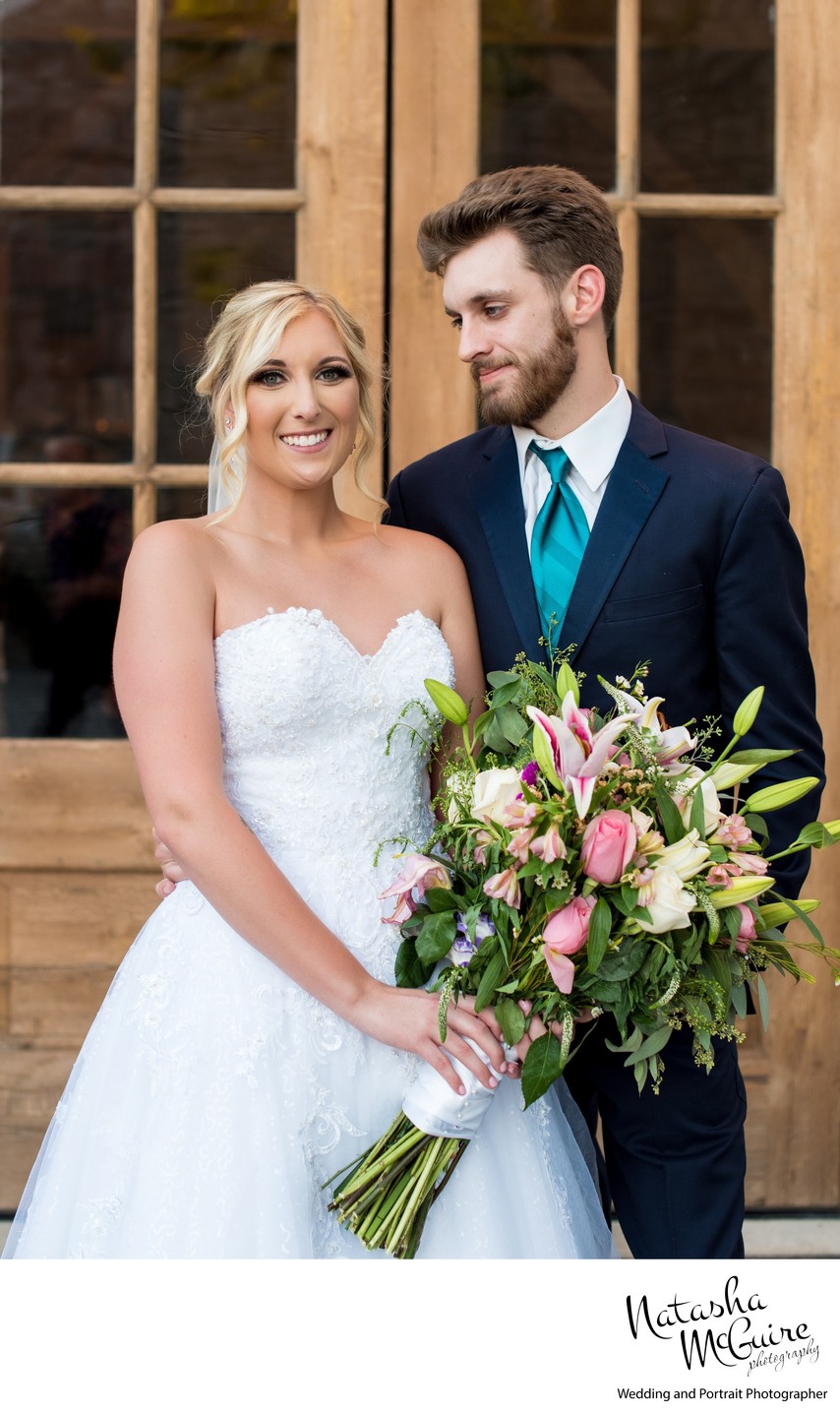Wedding couple at Stone House of St Charles