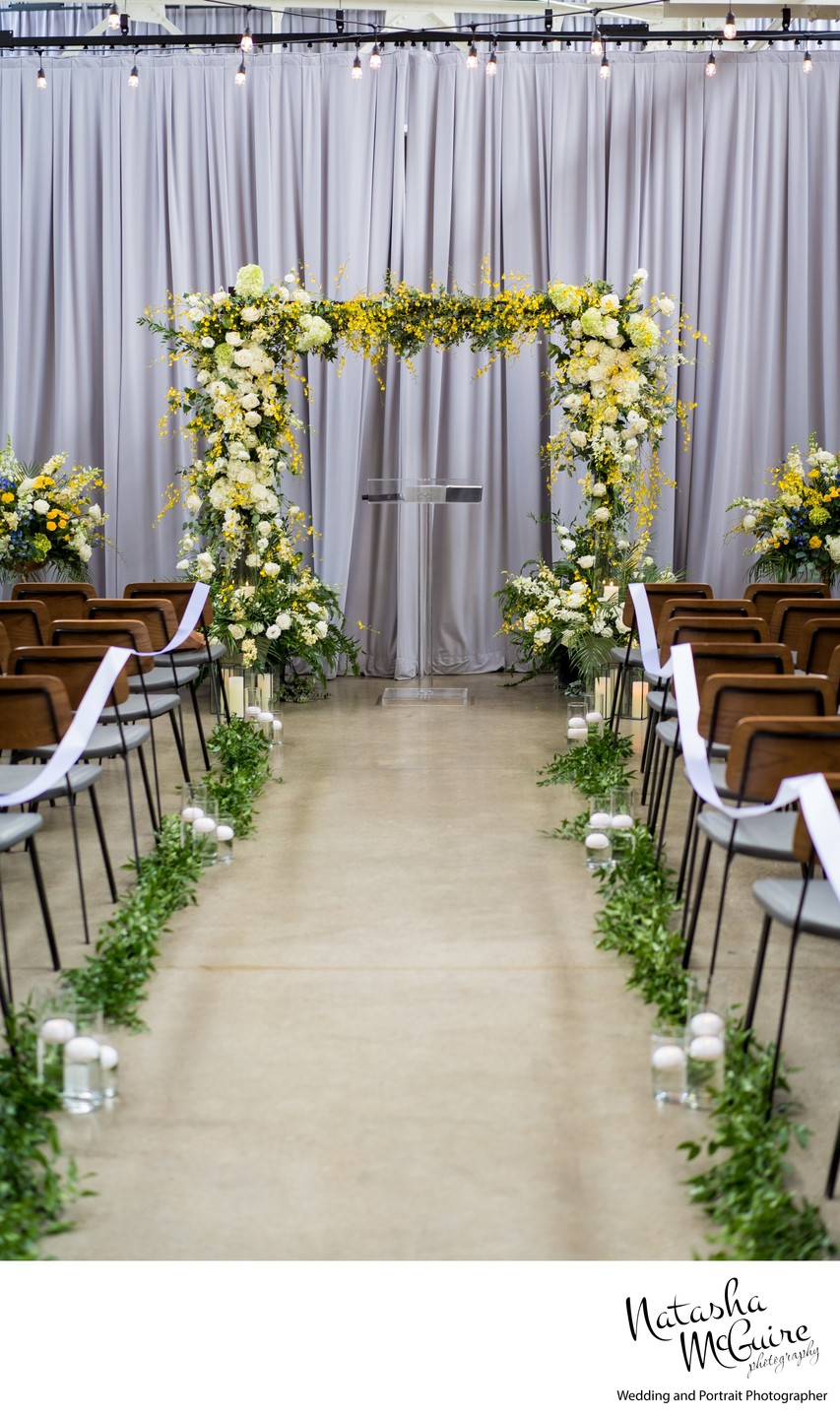 Kirkwood Florist wedding colors green yellow blue