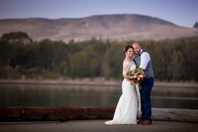 Bride and Groom at Sunset St Louis Wedding Photographer