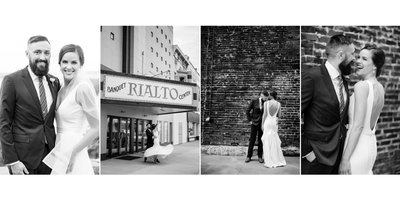 Classic bride and groom photos in black and white