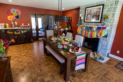 Fiesta themed bridal shower at home in Saint Louis.