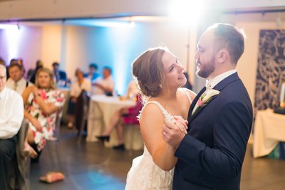 First dance at reception at Majorette wedding venue