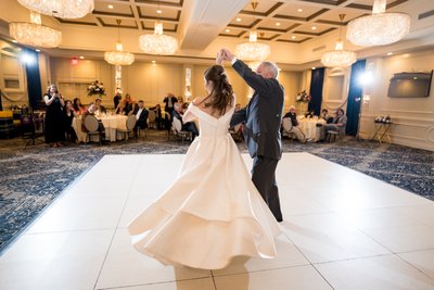 Dance with dad at Hotel Saint Louis wedding
