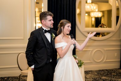 Bride and groom speech Hotel Saint Louis