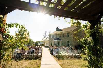 Outdoor wedding Stone House of St Charles