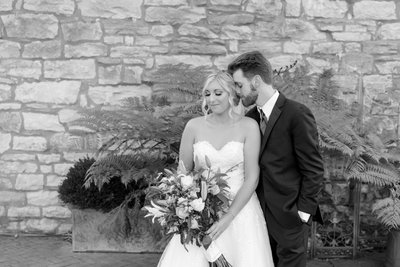 Romantic photo bride and groom St Charles MO