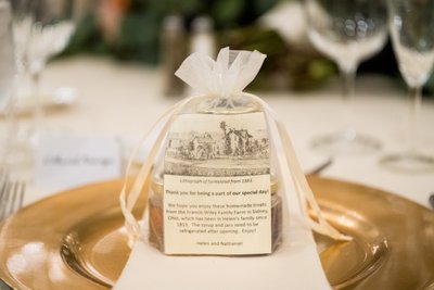 Syrup and jam guest favors Hotel STL Wedding