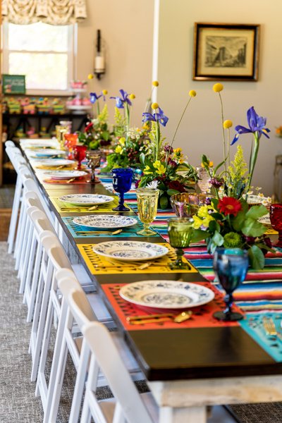 Farmhouse table by Country Event Rentals
