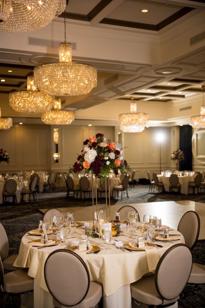 Hotel Saint Louis ballroom wedding reception decor