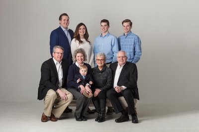 Extended Family Portraits in Photo Studio