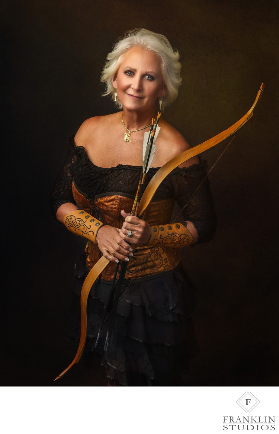Portrait of an Archer, Woman Over 50