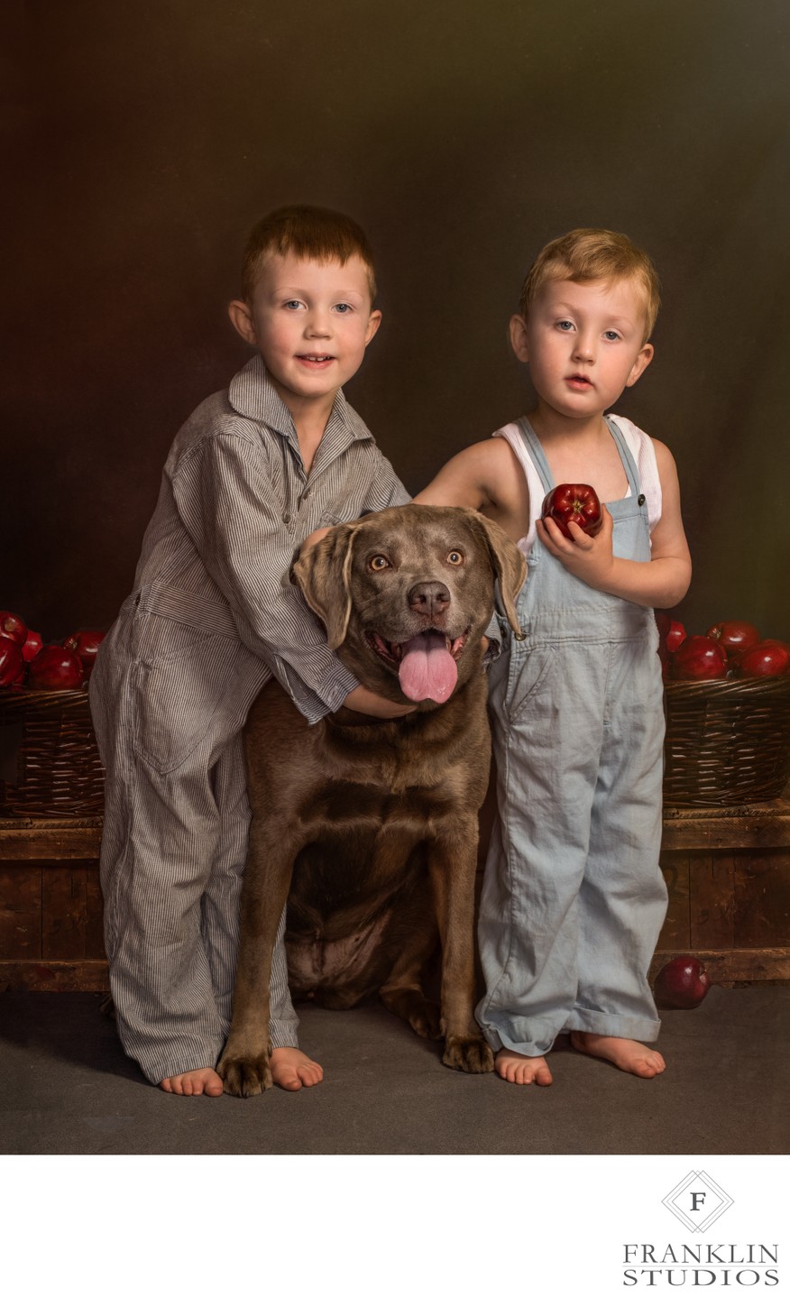 Photoshoot of Kids and Their Dogs