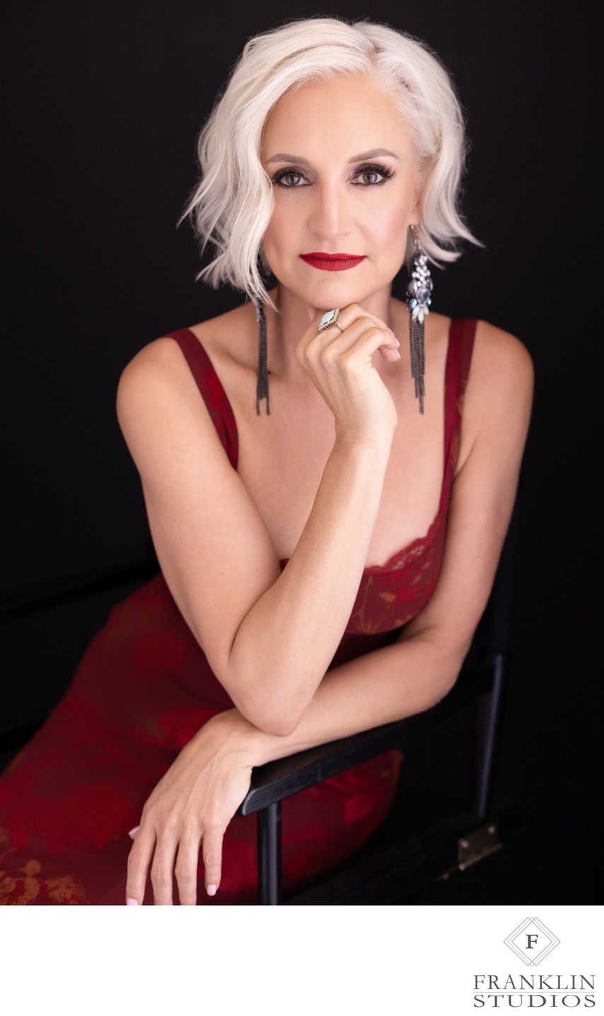 Confident Woman in Red Dress | Scottsdale Portraits