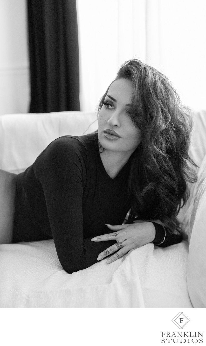 Bold black and white editorial photography
