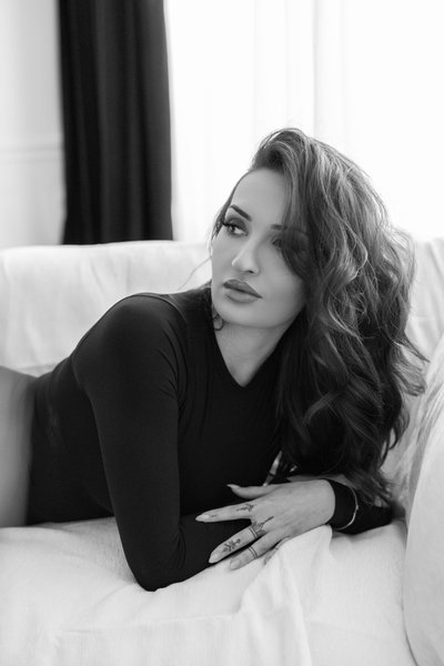 Bold black and white editorial photography