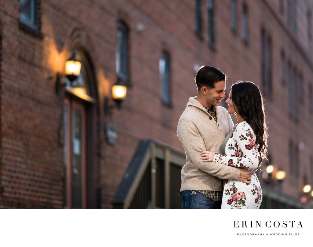 Downtown Wilmington Winter Engagement Photos