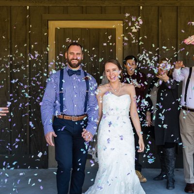 Confetti Wedding Exit Photos